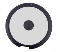Coperchio in vetro temperato rivestito in silicone, resistente al calore, per bollire e cuocere a fuoco lento, design con regolazione del vapore, manico non caldo, 26 cm