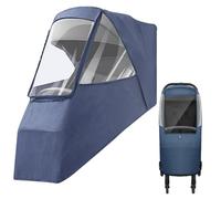 Coperchio invernale passeggino, copertura della pioggia del passeggino, copertura panoramica con finestra di ventilazione dell'aria chiara, protezione per scudo meteorologico per il blu