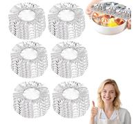 Coperchio isolante for alimenti in carta stagnola a scomparsa, coperchi in alluminio con protezione termica, coperchi regolabili for la conservazione degli alimenti in cucina(30pcs)