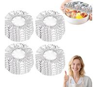 Coperchio isolante for alimenti in carta stagnola a scomparsa, coperchi in alluminio con protezione termica, coperchi regolabili for la conservazione degli alimenti in cucina(20pcs)