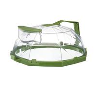 Coperchio Isolante For Riscaldamento Trasparente Con Maniglia E Contenitore For L'acqua, Coperchio For Piastra A Microonde, Gadget Da Cucina Multiuso(Green)