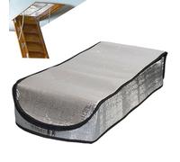 Coperchio Isolante per Scala Soffitta - Pannello Isolante Invernale Soffitta con Tendina Richiudibile - Pannello Protettivo 64x137 cm per Scale Ingresso Casa Stagione Fredda