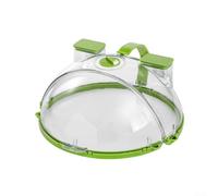 Coperchio Microonde Pieghevole 10 Pollici con Maniglia e Vaschetta per Acqua per Vapore - Copripiatto Anti-Schizzi in PC per trasparente per verde per Cucina