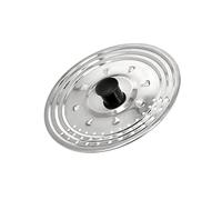 Coperchio multiuso in acciaio inox Ø 21 cm. Uso Coperchio Anti Spruzzi e Scolatoio. Copertura adattabile, diverse misure