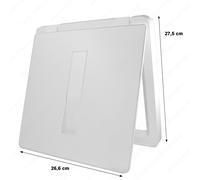 COPERCHIO PATTUMIERA BIANCO TECNOINOX SERIE T2 28 X 27 CM