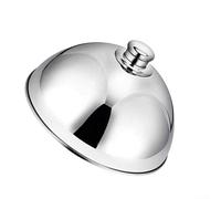 Coperchio per alimenti in acciaio inox a forma di cupola con manopola antiscivolo per protezione dalla polvere in casa, cucina, ristorante, hotel, sala da pranzo, servire argento o oro (10 argento)