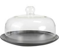 Coperchio per alimenti in vetro borosilicato alto 25 cm per microonde, anti | Il coperchio antispruzzo per microonde in vetro borosilicato di alta qualità funziona come una cupola multifunzione per torte