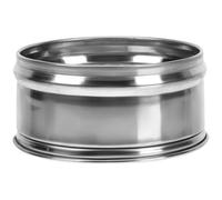 Coperchio per Cestello Cottura Vapore in Acciaio Inox Argento | Superficie Liscia e Bordi Levigati, per Pollo e Tofu in Cucina, Drenaggio Facilitato