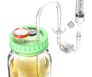 Coperchio per coltura Lliquid aggiornato con tubo per estrazione dei supporti standard per barattoli di muratore micologia coperchio per la coltivazione di funghi (1 pz)