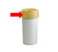 Coperchio per contenitore Modo Round con fermasacco 38x15 cm anello giallo Rotho