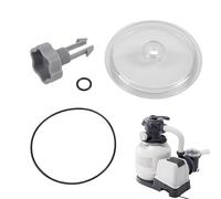 Coperchio per filtro per piscina, coperchio per trappola per foglie, coperchio per trappola per foglie, con valvola, parti di ricambio per piscina da 30,5 cm, filtro a sabbia, copertura trasparente