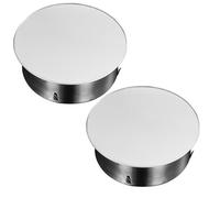 Coperchio per foro per camino da 83 mm, 2 pezzi in acciaio inox, copertura per tubo del fumo, tappo cieco per tubi di fumo, diametro 83 mm