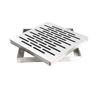 Coperchio per gulli in acciaio inox 304, ACESOME copertura per pozzetti della luce, copertura per pozzetti dell'auto, con telaio, antiruggine, mantiene lo sporco indietro e si preoccupa (30 x 30 cm)