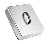 Coperchio per imbastitura in acciaio inox, rettangolare, manico resistente al calore, coperchio per una distribuzione uniforme del calore, ideale per all'aperto e per grigliare a casa