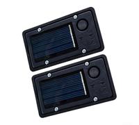 Coperchio per lanterna solare in plastica, confezione da 2, nero (3 x 6 cm)
