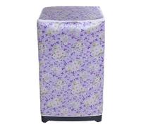Coperchio Per Lavatrice 2 pezzi di copertura for lavatrice in tessuto Oxford stampato floreale, protezione solare impermeabile, copertura protettiva universale for lavatrice Per La Casa(Purple10kg)