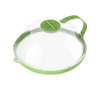 Coperchio per microonde, protezione multiuso, con manico | Copertura trasparente per microonde per alimenti, per snack, preparazione dei pasti, zuppa, burro avanzato