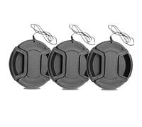 Coperchio per Obiettivo, CAM-ULATA 3 Pezzi 40.5mm Universale a Scatto di Plastica sul Centro Pizzico Coperchio per Obiettivo con Microfibra Panno di Pulizia Dell'obiettivo per Canon Nikon Sony Olympus DSLR Camera