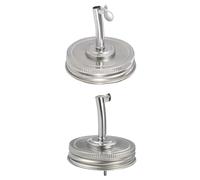 Coperchio per oliatore - 7,6 cm | Silicone in acciaio - Coperchio riutilizzabile con guarnizione per olio, sciroppo, liquore, miele, aceto vino, facile da pulire, confezione da 2