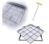 Coperchio per pavimentazione Rinforzata con Telaio - Coperchio Invisibile per tombini e Fosse settiche, coperture Resistenti quadrate/rettangolari per ispezioni di Servizi e Serbatoi di Pomp