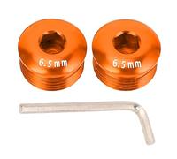 Coperchio per pedale della bici Kuuleyn, coperture per pedali per mountain bike, 2% Coperchio del pedale del ciclo di montagna M14 Copertura per polvere a vite a pedale in lega (Nero) (Arancia)