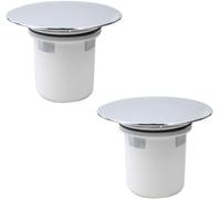 Coperchio per piletta doccia cromato 121 mm, coperchio per piletta doccia in plastica cromata con cestello, mmAccessori da bagno - Coperchio di scarico con cestello