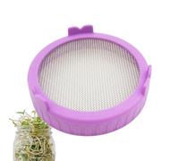 Coperchio per pioli - Coperchio per colino, inserto per germogli | Coperchio in acciaio inox per barattoli a bocca larga, adatto per alfalfa, fagioli mung, germogli di broccoli, tappo a vite