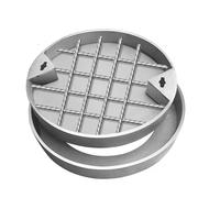 Coperchio per pompa di sentina invisibile rotondo con gancio Coperchio per fossa settica incassato Coperchio per tombino in acciaio inossidabile 304 e telaio per parchi/strade(70x5cm/27.5x2in)