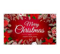 Coperchio per porte del garage di Natale 2023 Merry Christmas Garage Door Banner 16x7 Ft sospeso per i murales per le perizia per feste di Natale all'aperto Stile 1 Banner