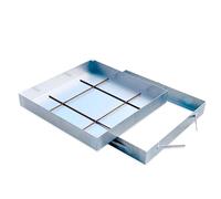 Coperchio per pozzetti, 800 x 800 x 80 cm, in alluminio, per gulli, EN124 A15