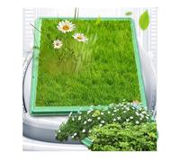 Coperchio per pozzetto di ispezione, Copri-Scarico Invisibili in Erba per Giardino, Coperchio Quadrato per pozzetto di Scarico fognario da Incasso ， con Base(B70*70CM/27.5 * 27.5IN)