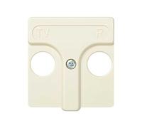 Coperchio per presa R-TV+SAT, compatibile con connessioni TV e satellite, ideale per proteggere e organizzare installazioni.