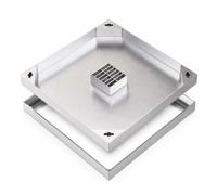 Coperchio per Tombino con Scarico Centrale in Acciaio Inossidabile 304 | Coperchio per Tombino Quadrato, Scarico a Pavimento Invisibile per Patio Piazza Parco(60*60*5cm/24*24*2in)