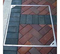 Coperchio per tombino incassato in resina Chiusino in acciaio inossidabile con telaio di base zincato rettangolare argento diverse dimensioni(750x750MM(29.5x29.5IN))