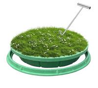 Coperchio per tombino incassato in resina Chiusino in resina da incasso, design invisibile for cortile, giardino, esterno, capacità di carico 300 kg, 600-900 mm(800 mm)
