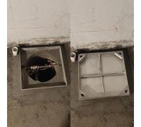 Coperchio per tombino incassato in resina Fossa settica e tombino in acciaio inossidabile con telaio e foro di trazione, argento, diverse dimensioni(900x600MM(35.4x23.6IN))