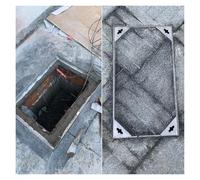 Coperchio per tombino Quadrato Personalizzabile in Acciaio Inox con Maniglie e Coperchio Incassato per Una Facile ispezione. Ideale per pavimentazione di Giardini e Cortili (66x66 cm).