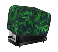 Coperchio per tostapane verde con motivo di piante tropicali della giungla, per piccoli elettrodomestici da cucina, adatto per la decorazione del tavolo da pranzo a casa