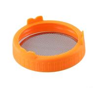 Coperchio per vaso a bocca larga con schermo a rete progettato per prevenire crepe e supportare una corretta germinazione (arancione)