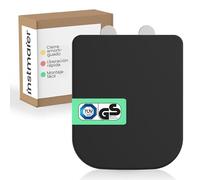 Coperchio per WC instmaier con chiusura ammortizzata | nero opaco | testato TÜV | quadrato | adatto per Keramag Renova Nr. 1 | sedile per WC in duroplast | funzione di sgancio rapido