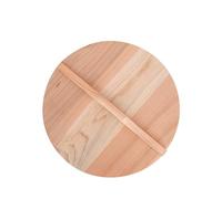 Coperchio per wok in legno naturale, rotondo, 22 cm, con manico, accessori da cucina