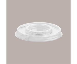 Coperchio Piatto con Foro a Croce per Coppetta MIA Trasparente Dm 9,3 cm H1,22 cm 100 pezzi
