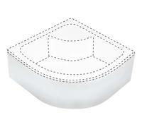 Coperchio piatto doccia semicircolare Idrostile 90x90 cm bianco Bianco
