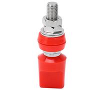 Coperchio piatto in ottone multiuso 4 mm M8 100A Terminal ad alta corrente con materiale isolante in rame puro per martine (Rosso)