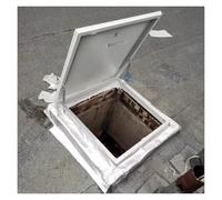 Coperchio piatto rettangolare resistente e copertura impermeabile per cantina per soffitte lucernari portello di manutenzione - 76 x 64 cm e soluzione versatile per l'uscita del tetto