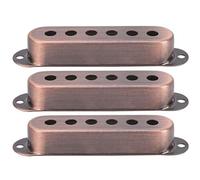 Coperchio pickup a bobina singola in ottone Zenithaur, coperture di pickup per chitarra 3pcs 48mm / 50mm / 52mm per le selezioni di chitarra elettrica ST (Rame rosso)