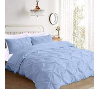 Coperchio Piumino in Cotone a Colore Solido TFBHL, Copertura del piumone di Lusso in Microfibra, Copertura con apportatore ipoallergenico tuffato Singolo Letto Matrimoniale 3 Pezzi Set-g 200x200cm
