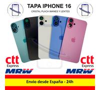 Coperchio posteriore IPHONE 16 vetro supporto metallico magneti e lenti - spe...