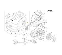 Coperchio posteriore robot rasaerba modelli A3000 ORIGINALE STIGA 322110185/0