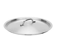 Pentole Agnelli Inox Coperchio con Ponticello, Argento, 20 cm